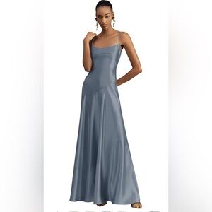Satin evening gown